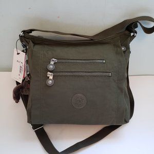 NWT Kipling BELAMMIE Jaded green Tonal Shoulder or crossbody bag.